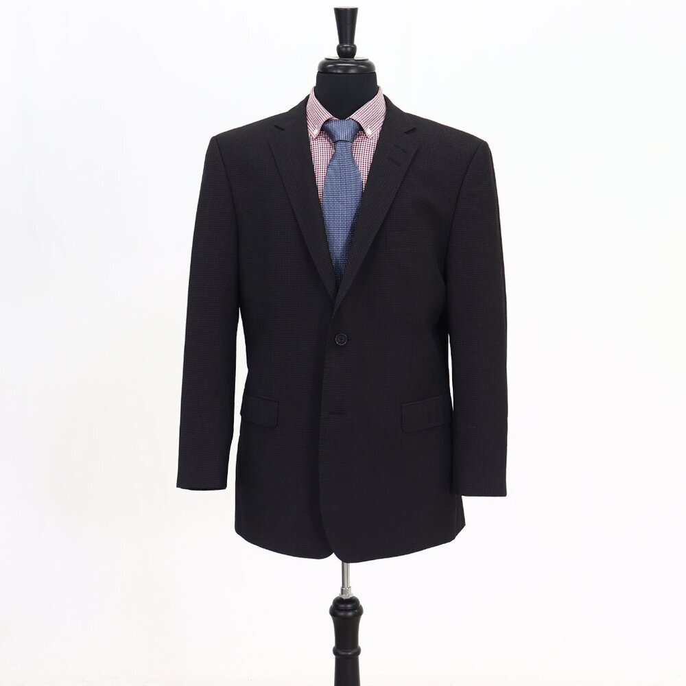 Rockin' Sartorial 44R Gray Check 2-Button Sport Coat Blazer Jacket G665